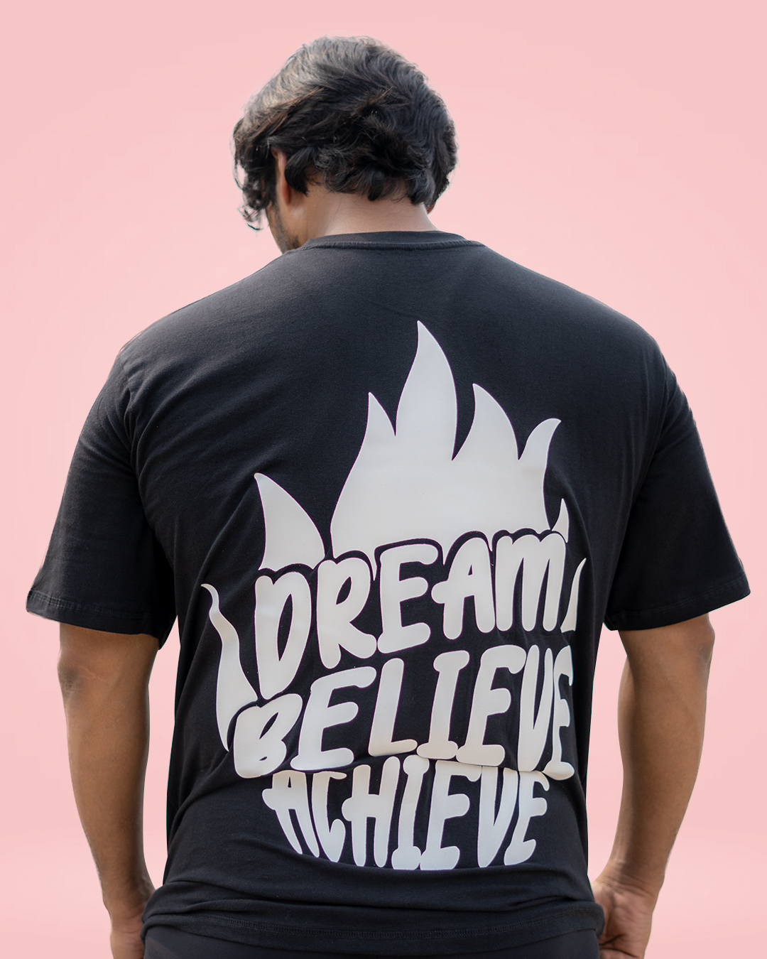 Motivational Dream Believe Achieve Printed Mens T Shirt